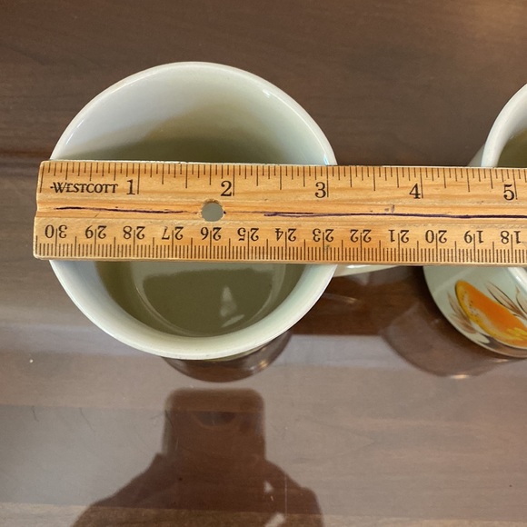 Vintage speckled lemon tree and pear tree mugs - Picture 5 of 6